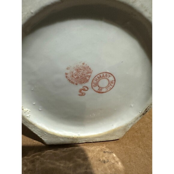 VTG Coffee Canister Iridescent Lusterware Porcelain Gold Lettering German - Picture 5 of 5